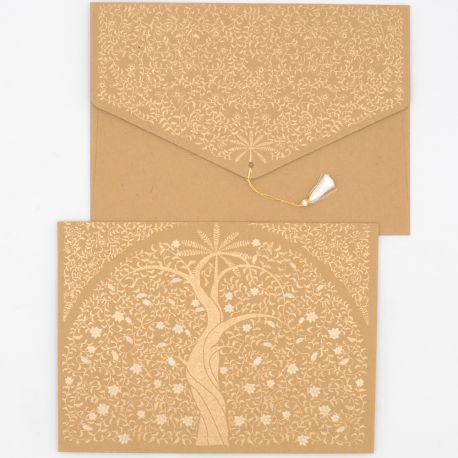 Enveloppe cadeau A5 - Gaïa - Cappuccino