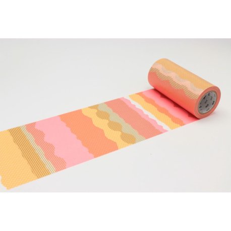 MT CASA Motif pois-rayures jaune rose / tsugihagi F