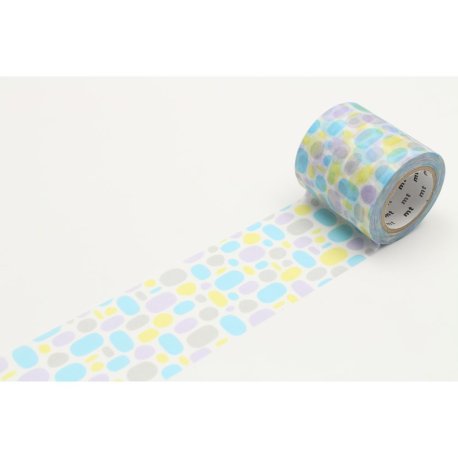 MT CASA MOTIF 5cm pavŽs ronds bleu / pool blue