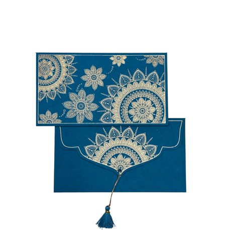 Enveloppe Cadeau - Mandala - Bleu/Or